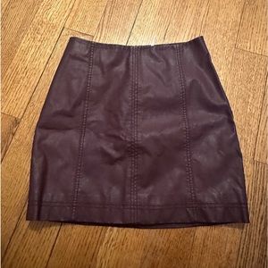 free people leather skirt!!